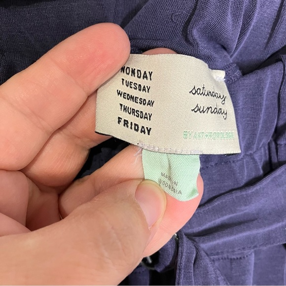 Saturday Sunday by Anthropologie wide leg pants paperbag waist  women’s large - Picture 5 of 9